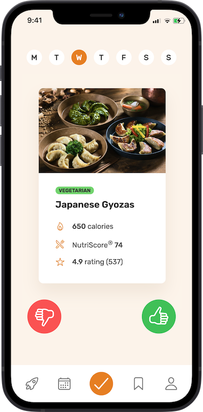 iPhone app meal approval plan